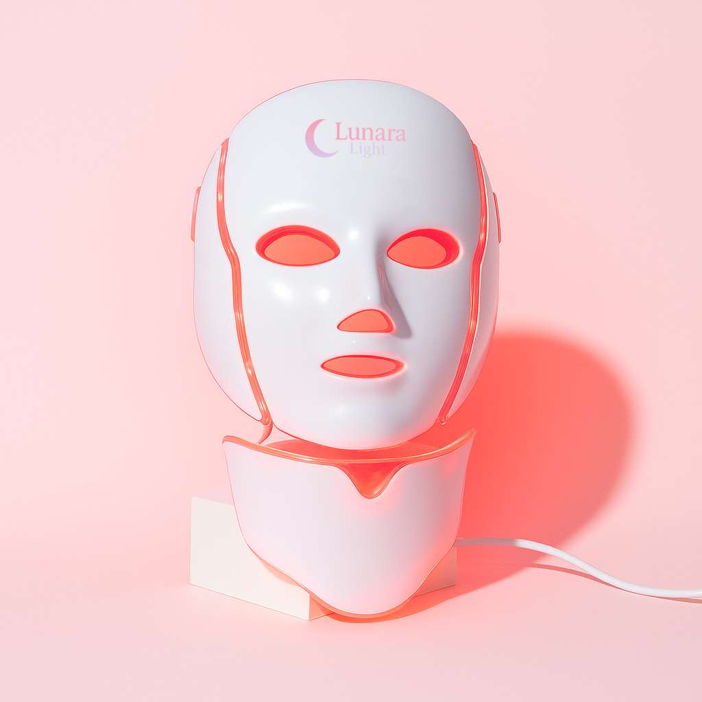 7 Colors LED Facial Mask with Neck LED Light Photon Mask Skin Rejuvenation Anti Acne Beauty Device Face Lifting Firm Massager
