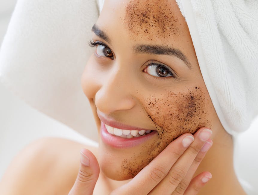 Woman applying LED light therapy for glowing skin at home