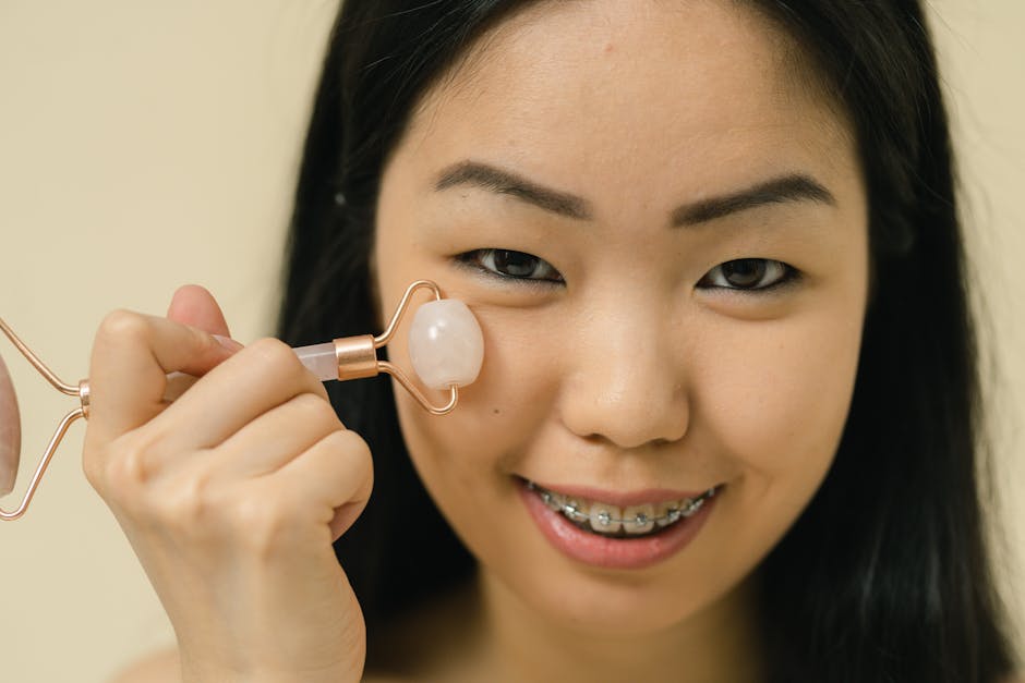 Flat lay of best at-home beauty tools and LED devices for women