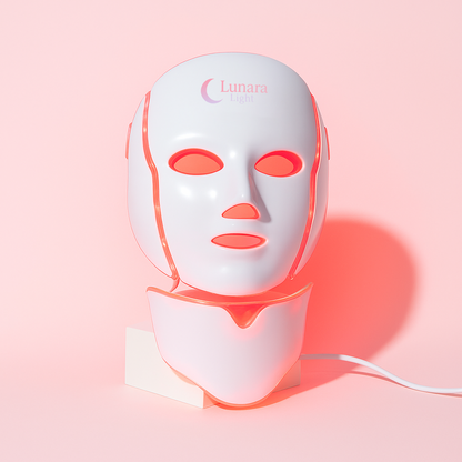 7 Colors LED Facial Mask with Neck LED Light Photon Mask Skin Rejuvenation Anti Acne Beauty Device Face Lifting Firm Massager
